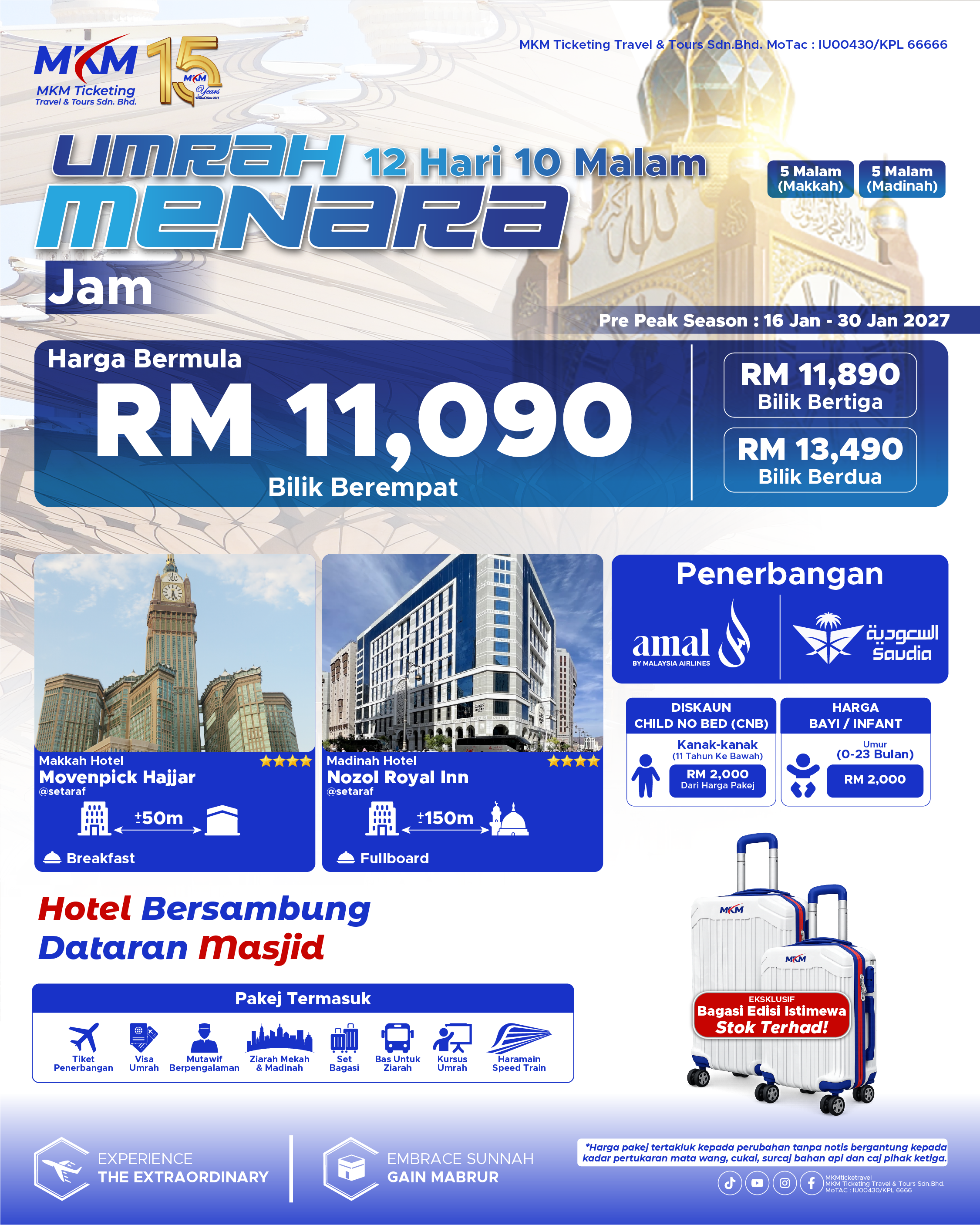 Pakej Umrah Menara Jam