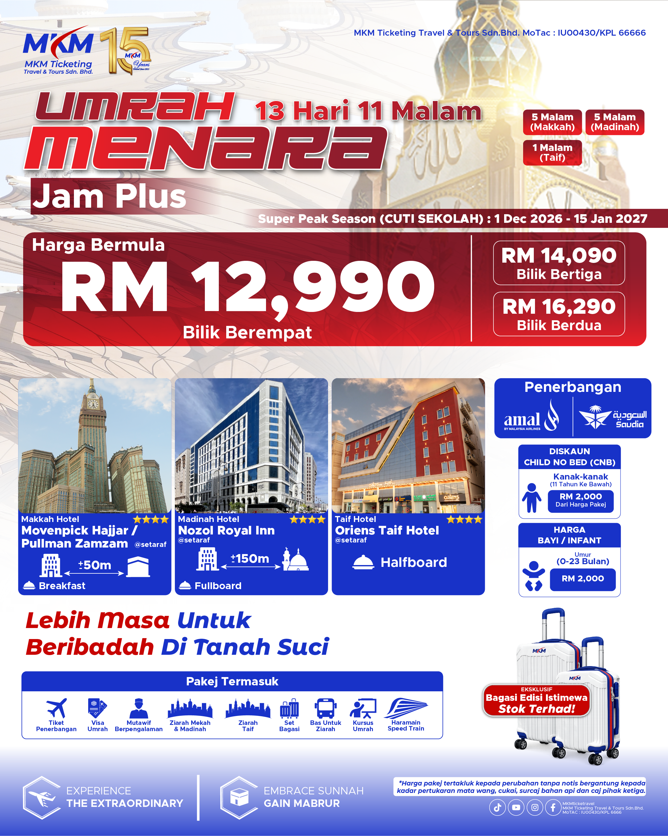 Pakej Menara Jam Plus